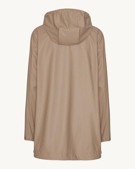 Ilse Jacobsen Natural Rain Short Rubberised Raincoat