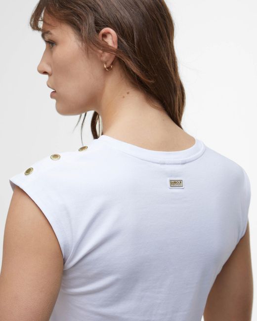 Barbour White Priya Sleeveless Top