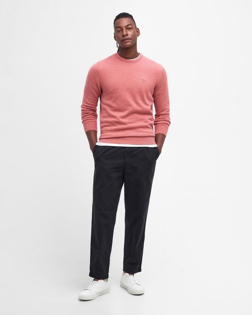 Barbour Pink Pima Cotton Crew Sweatshirt for men