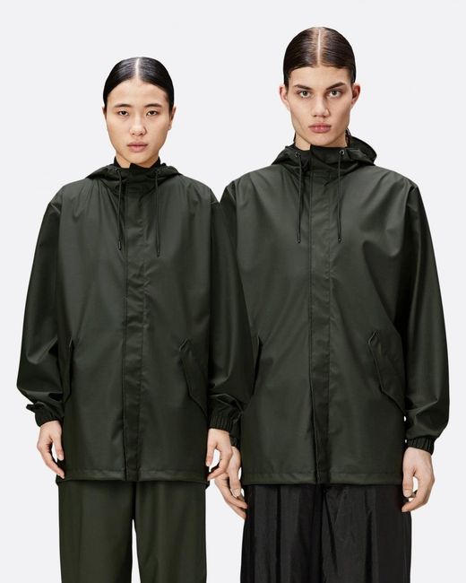 Rains Black Fishtail Jacket