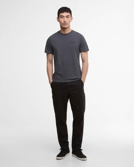 Barbour Gray Small Logo T-Shirt for men