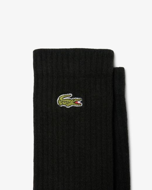 Lacoste Black 3 Pack Sport High Cut Socks for men