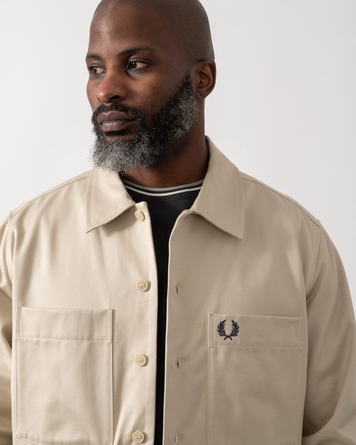 Fred Perry Natural Twill Overshirt for men