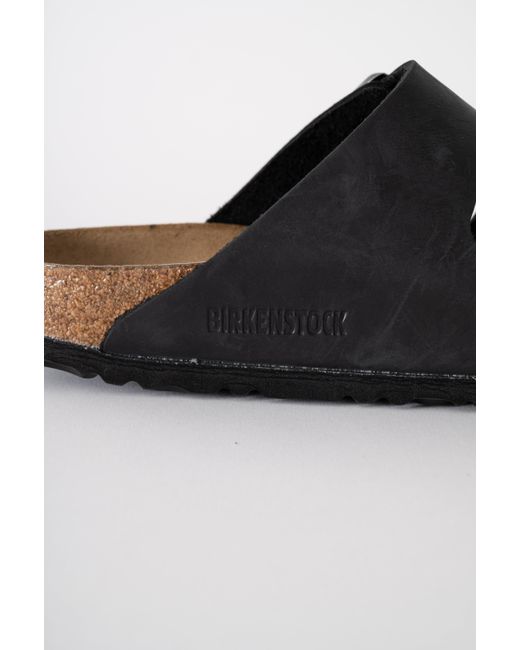 Birkenstock Black Arizona Soft Footbed Oiled Leather Sandals