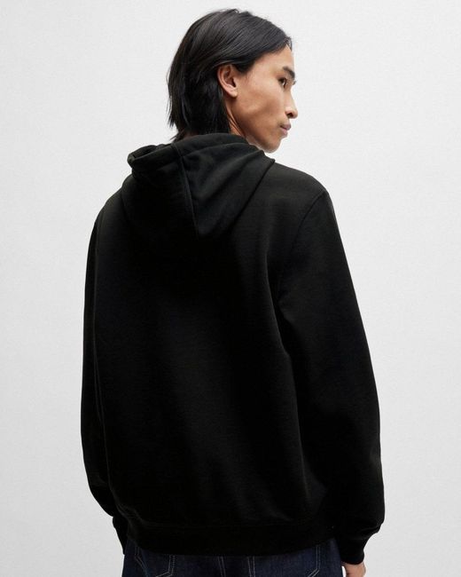 HUGO Black Daratschi214 Label Logo Hoodie Nos Size: M for men