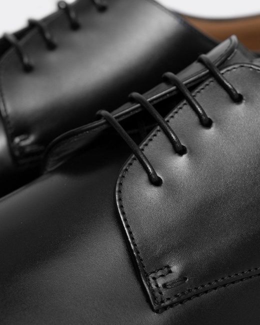 Boss Black Kensington Leather Derby Shoes With Rubber Sole Nos for men