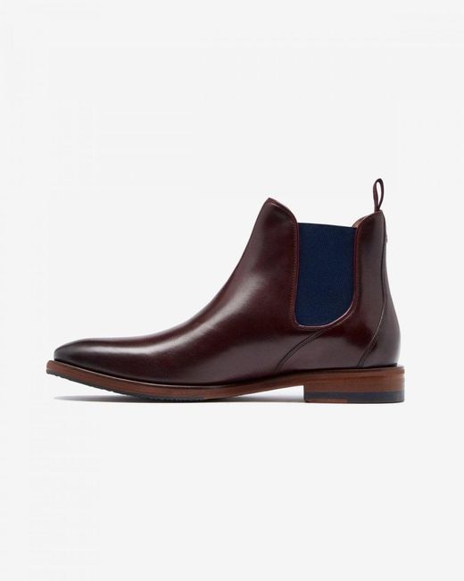 Oliver Sweeney Purple Andante Leather Chelsea Boots for men