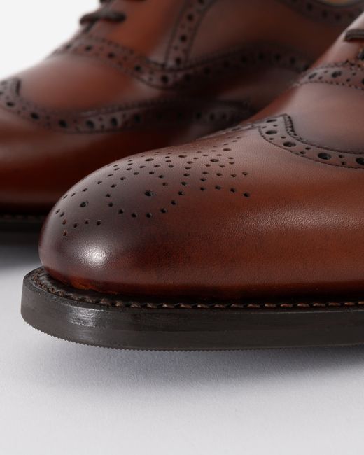 Oliver Sweeney Brown Hunstanton Hand Antiqued Calf Leather Oxford Shoes for men