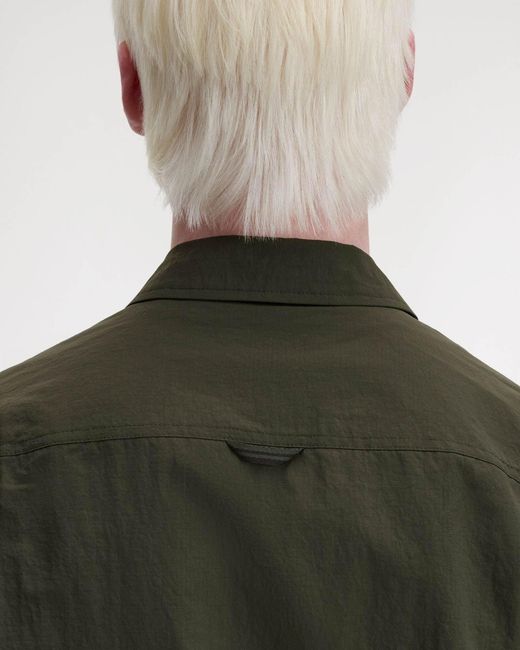 Fred Perry Green Ripstop Pocket Overshirt for men