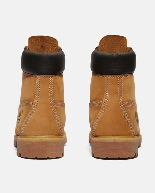 Timberland Brown 6 Premium Waterproof Boot (Wheat Nubuck Leather) Lace-Up Boots for men
