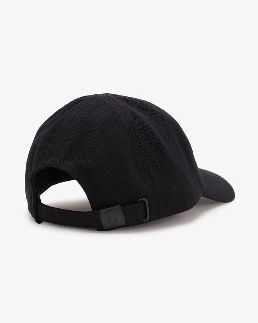 Fred Perry Black Pique Classic Cap for men