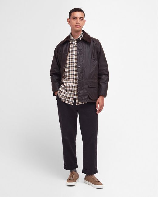 Barbour Black Bedale Wax Jacket for men