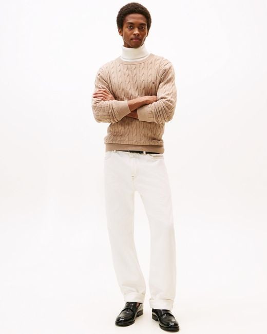 Tommy Hilfiger Natural Classic Cable Crew Jumper for men
