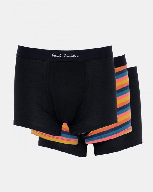 Paul Smith Blue 3-Pack Mixed Artist Stripe Trunks for men