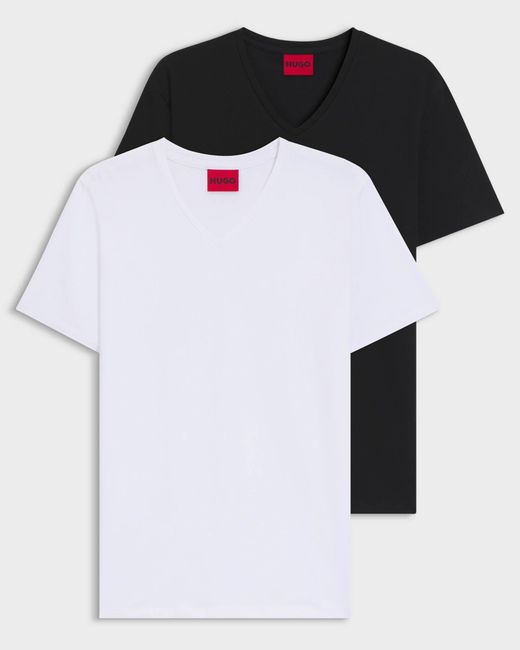 HUGO Black V 2-Pack V-Neck T-Shirts for men