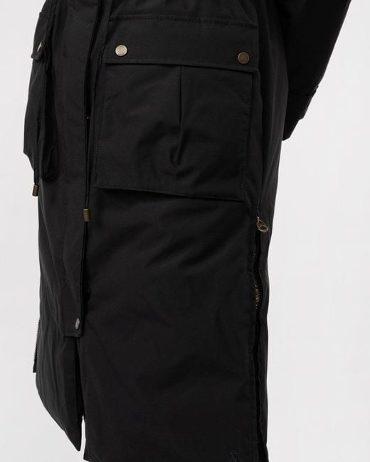 Joules Black Wilcote Waterproof Padded Raincoat