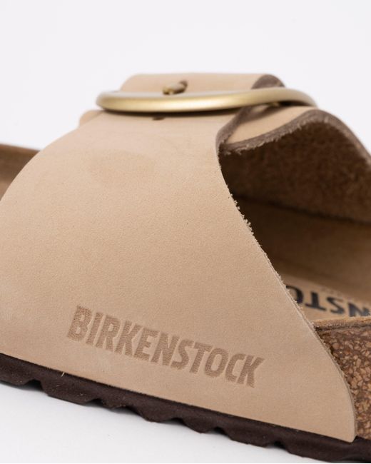 Birkenstock Brown Madrid Big Buckle Nubuck Leather Sandals