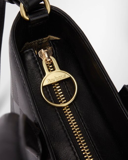 Barbour Black Birch Deboss Leather Tote Bag