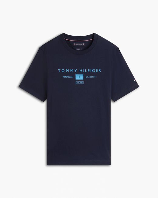 Tommy Hilfiger Blue Brand Love Mono Stack T-Shirt for men