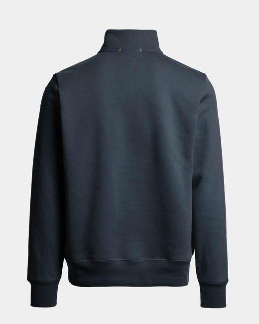Parajumpers Blue Broad Peak Quarter Zip Sweatshirt for men
