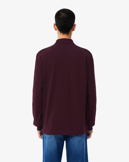 Lacoste Red Original L.12.12 Long Sleeve Cotton Polo Shirt for men