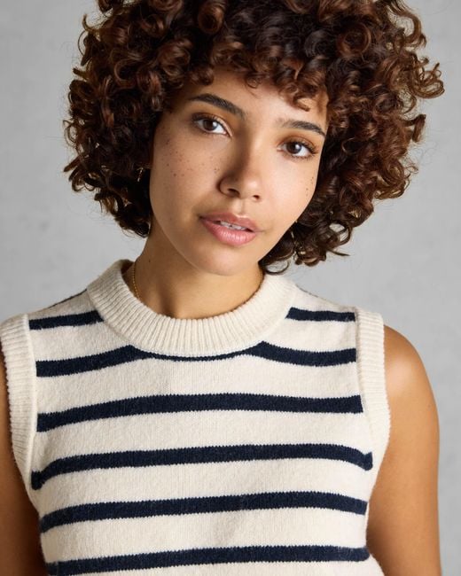Joules Gray Holly Crew Neck Knit Tank Top