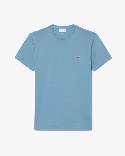 Lacoste Blue Crew Neck Pima Cotton Jersey T-Shirt for men