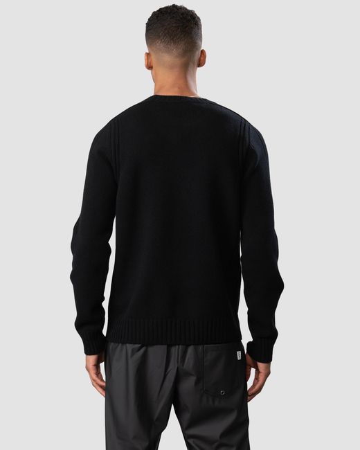 Belstaff Blue Watch Crew Neck Jumper With Logo Patch for men
