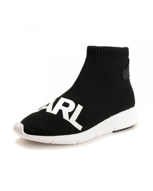 Karl Lagerfeld Black Vitesse Knitted Sock Trainers