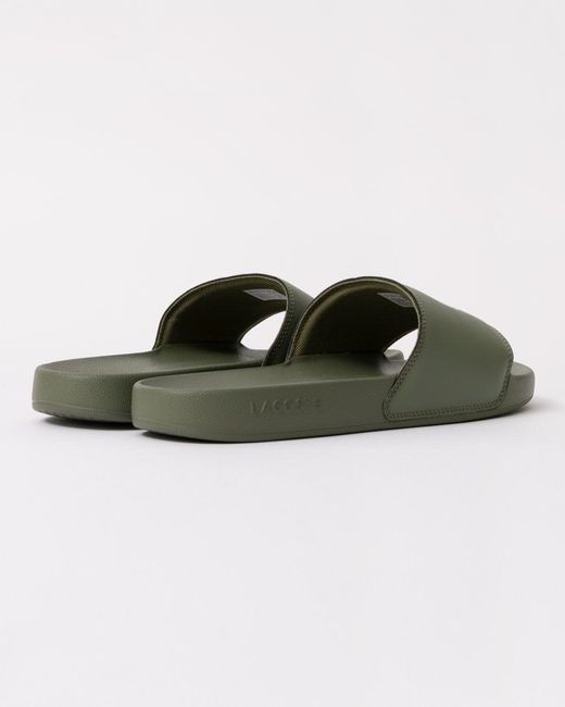 Lacoste Green Serve Sliders for men