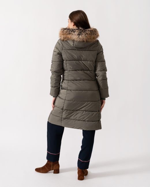 Barbour Natural Rosoman Long Puffer Jacket
