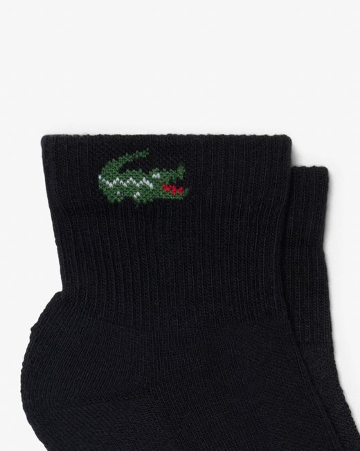 Lacoste Black 3-Pack Mid-Length Sport Socks for men