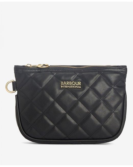 Barbour Black Quilted Make-up Bag