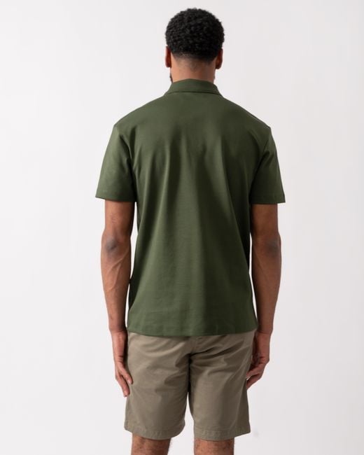 HUGO Green Deabono Interlock Cotton Polo Shirt With Stacked Logo for men