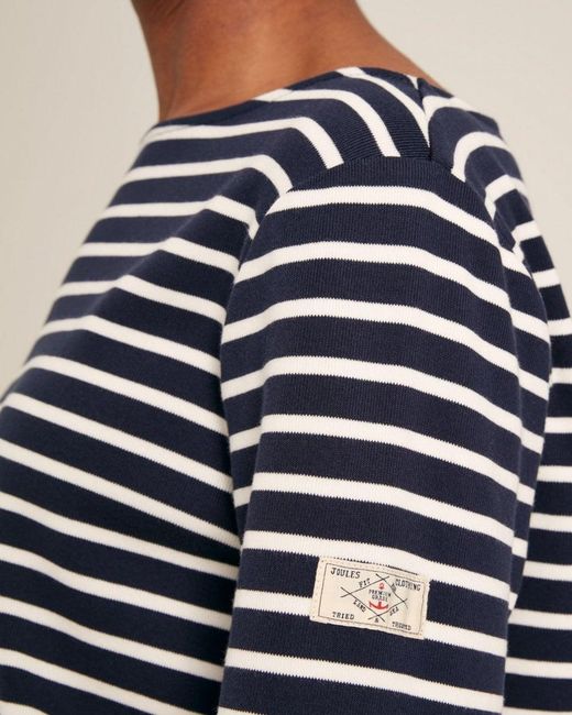 Joules Blue New Harbour Striped Breton Top