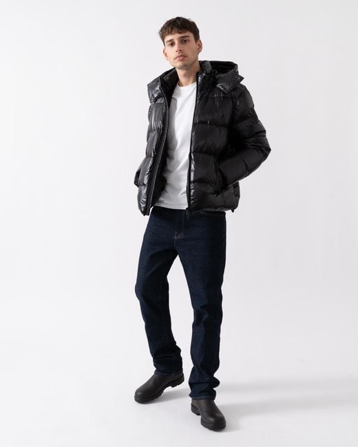Moose Knuckles Kids Kings Down Padded Puffer Jacket in Black