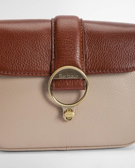Barbour Brown Mini Rosa Leather Crossbody Bag