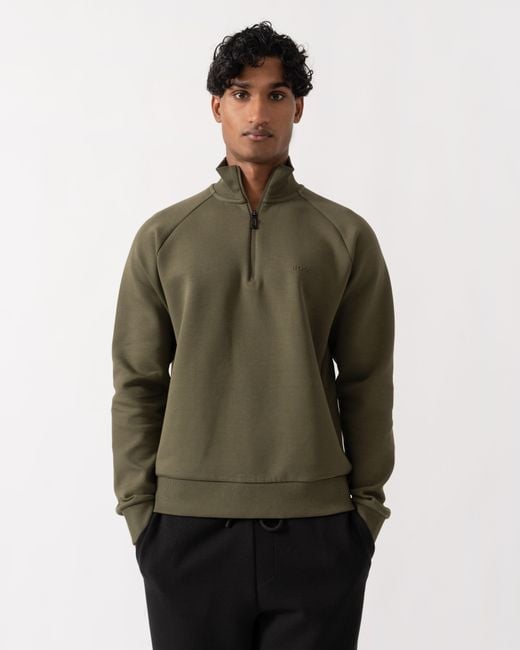 Boss Green Sweat Zip-Neck Sweatshirt for men