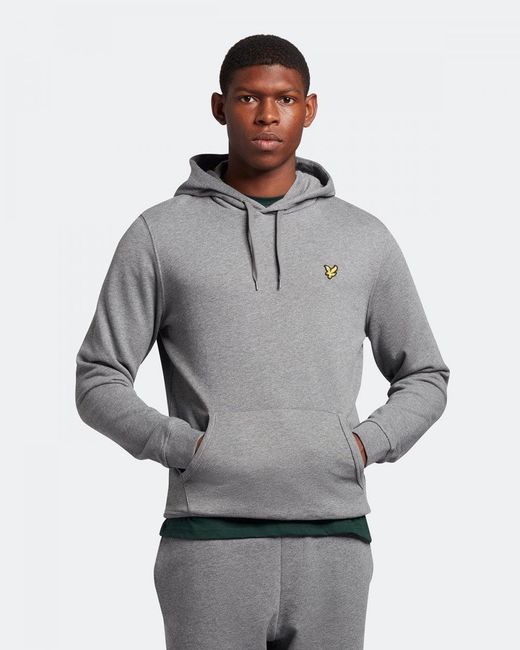 Lyle & Scott Gray Pull Over Hoody for men