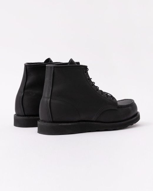 Red Wing Black 6 Inch Moc Toe Boot for men