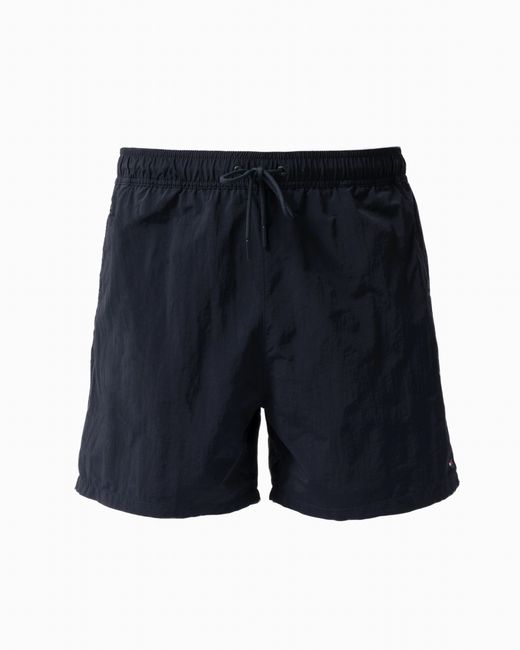 Tommy Hilfiger Blue Solid Drawstring Swimming Shorts for men