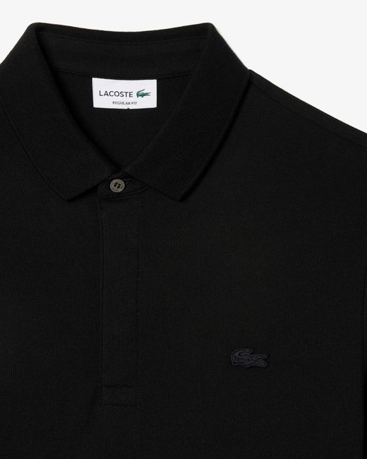 Lacoste Black Smart Paris Stretch Cotton Polo Shirt for men