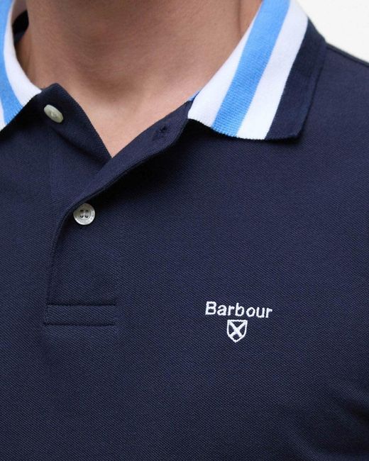 Barbour Blue Hawkesmoor Polo Shirt for men