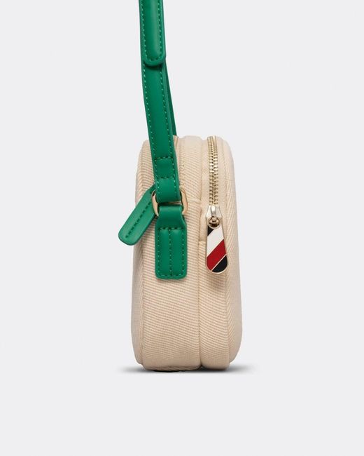 Tommy Hilfiger Green Poppy Canvas Crossover Bag
