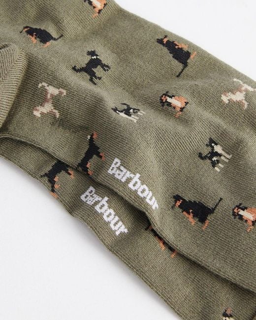Barbour Green Mavin Pheasant Socks for men