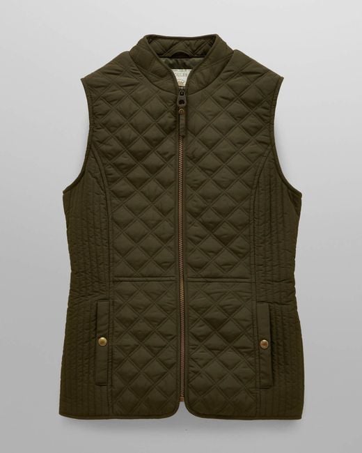 Joules Green Minx Diamond Quilt Gilet