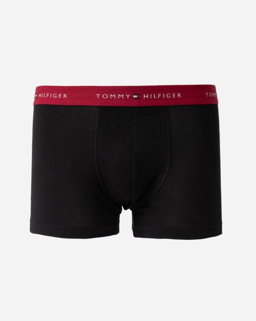 Tommy Hilfiger Black 3-Pack Logo Waistband Trunks for men