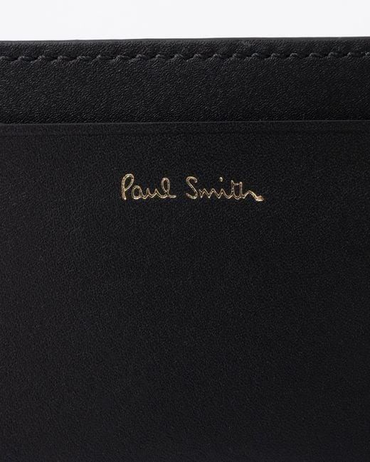 Paul Smith Black Signature Stripe Card Holder for men
