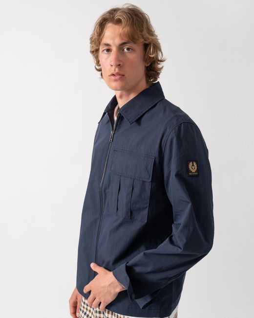 Belstaff Blue Cargo Overshirt for men