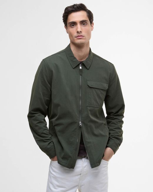 Barbour Green Maze Peached Overshirt for men